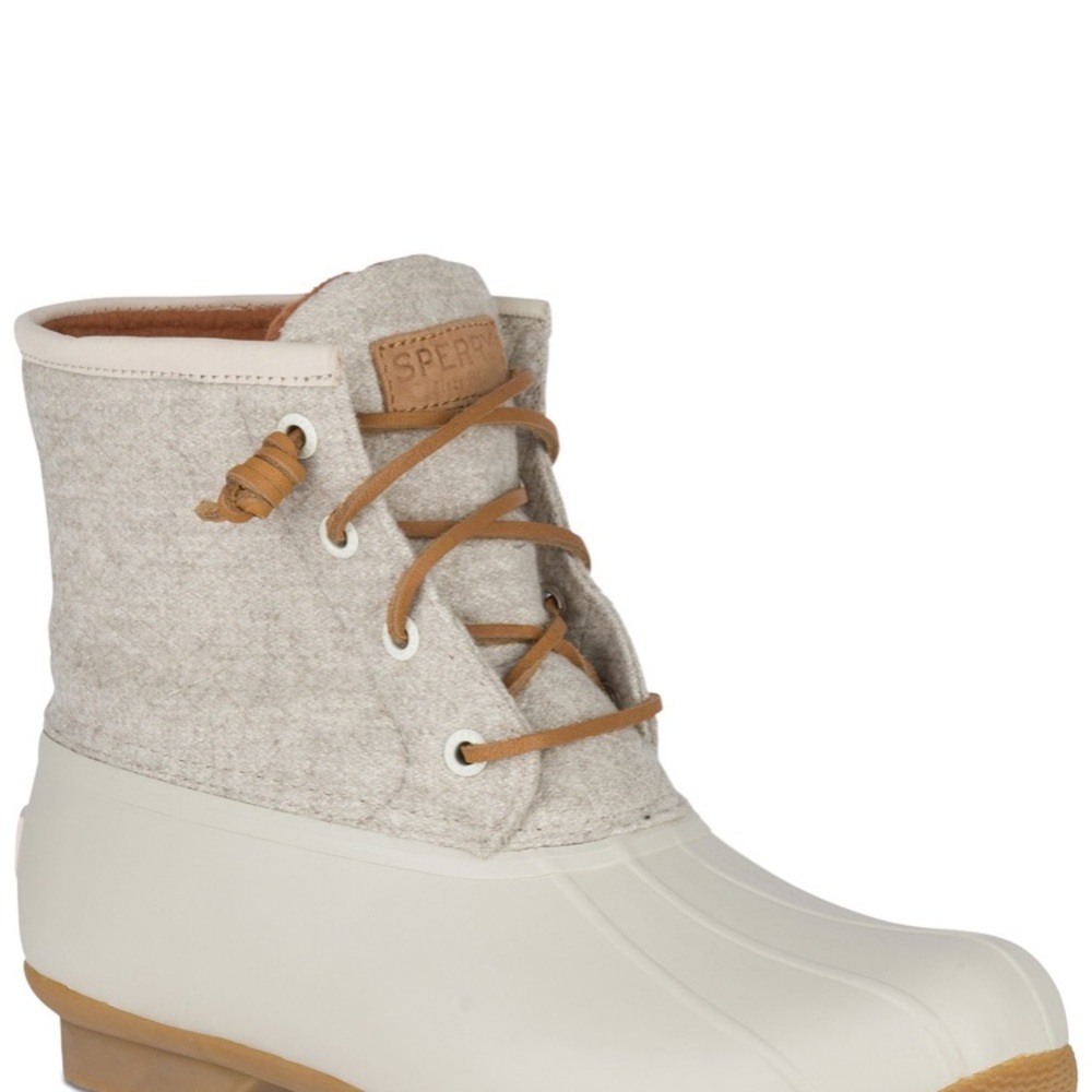 Sperry Saltwater Wool Linen Boot Size 8.5 worn 2x